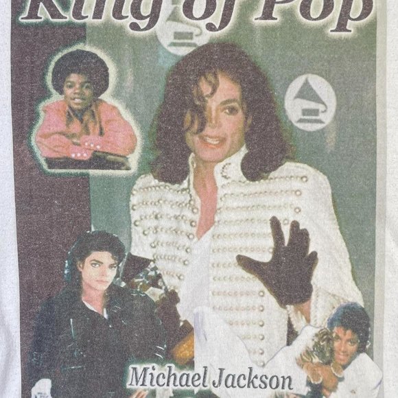 *Y2K* RIP MICHEAL JACKSON KING OF POP TEE. - Picture 4 of 5